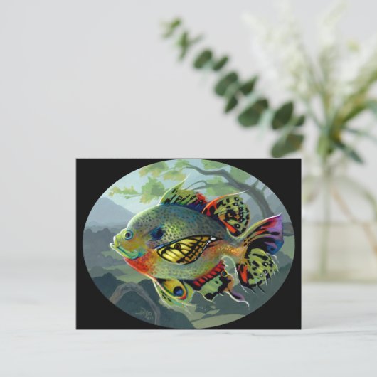 "Poissons Volants : Étude II" Briefkaart (Staand voorkant)