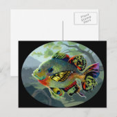 "Poissons Volants : Étude II" Briefkaart (Voorkant / Achterkant)