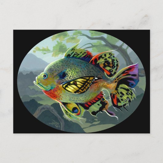 "Poissons Volants : Étude II" Briefkaart (Voorkant)