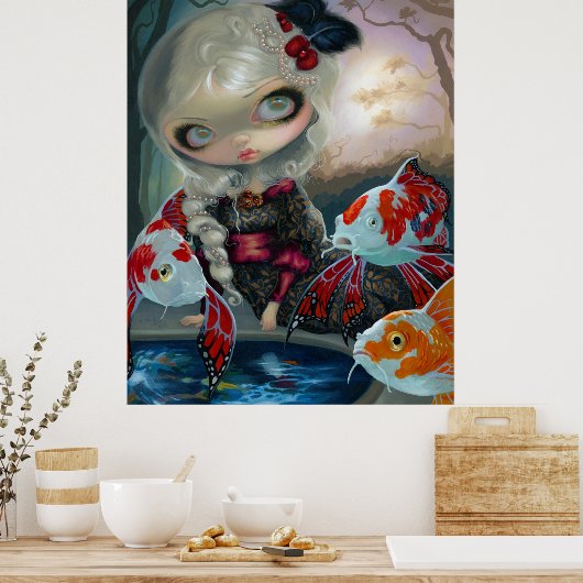 POissons Volants Le Bassin des Carpes ART PRINT (Keuken)