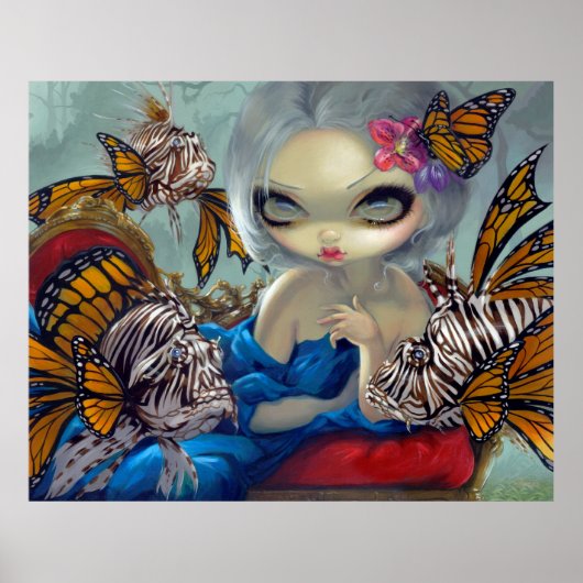 Poissons Volants: Le Poisson-Lion ART PRINT rococo (Voorkant)