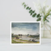 Poissy, uit 'Uitzichten op de Seine', gegraveerd d Briefkaart (Staand voorkant)