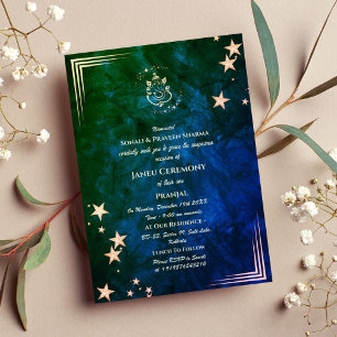 Poite Janeu Upanayanam Hindoe Heilige Draad Blauw  Kaart