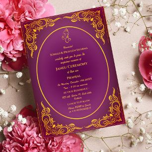 Poite Janeu Upanayanam Hindoe Heilige Draad Blauw  Kaart