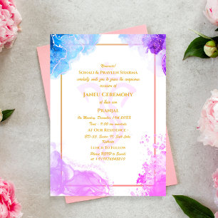 Poite Janeu Upanayanam Hindoe Heilige Draad Blauw  Kaart