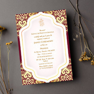 Poite Janeu Upanayanam Hindoe Heilige Draad Blauw  Kaart