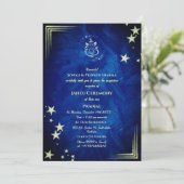 Poite Janeu Upanayanam Hindoe Heilige Draad Blauw  Kaart (Staand voorkant)