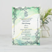 Poite Janeu Upanayanam Hindoe Heilige Draad Bloeme Kaart (Staand voorkant)