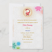 Poite Janeu Upanayanam Hindoe Heilige Draad Bloeme Kaart (Voorkant)