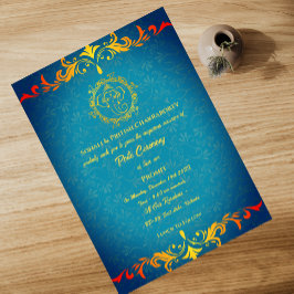 Poite Janeu Upanayanam Hindoe Heilige Draad Bloeme Kaart