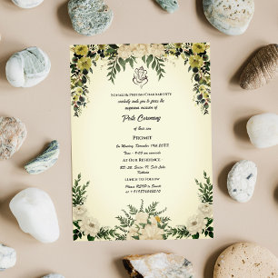 Poite Janeu Upanayanam Hindoe Heilige Draad Bloeme Kaart