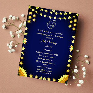 Poite Janeu Upanayanam Hindoe Heilige Draad Bloeme Kaart