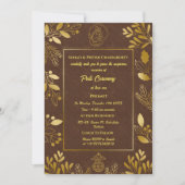 Poite Janeu Upanayanam Hindoe Heilige Draad Bloeme Kaart (Voorkant)