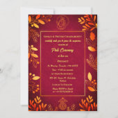 Poite Janeu Upanayanam Hindoe Heilige Draad Bloeme Kaart (Voorkant)