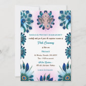 Poite Janeu Upanayanam Hindoe Heilige Draad Peacoc Kaart (Voorkant)