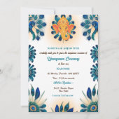 Poite Janeu Upanayanam Hindoe Heilige Draad Peacoc Kaart (Voorkant)