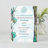 Poite Janeu Upanayanam Hindoeïstische draad Vlinde Kaart (Staand voorkant)