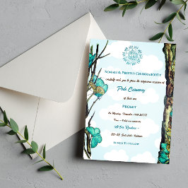 Poite Janeu Upanayanam Hindoeïstische draad Vlinde Kaart