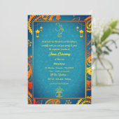 Poite Janeu Upanayanam Hindu Heilige Draad Blauwgr Kaart (Staand voorkant)