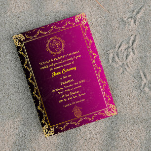 Poite Janeu Upanayanam Hindu Heilige Draad Blauwgr Kaart