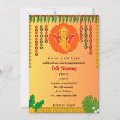 Poite Upanayanam Heilige Draad Janeu Hindu Ceremon Kaart (Voorkant)