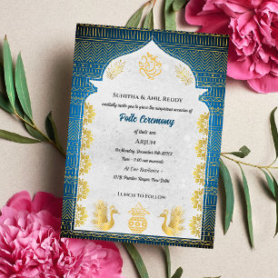 Poite Upanayanam Hindoestaanse Heilige Draad Janeu Kaart