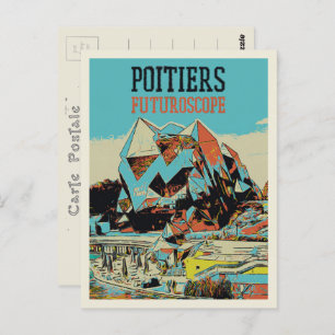 Poitiers France uitzicht van het futuroscope-attra Briefkaart