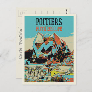 Poitiers France uitzicht van het futuroscope-attra Briefkaart