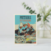 Poitiers France uitzicht van het futuroscope-attra Briefkaart (Staand voorkant)