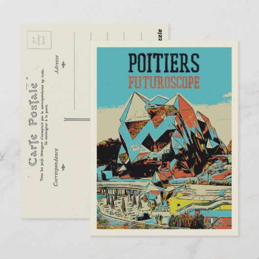 Poitiers France uitzicht van het futuroscope-attra Briefkaart (Voorkant / Achterkant)