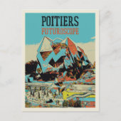 Poitiers France uitzicht van het futuroscope-attra Briefkaart (Voorkant)