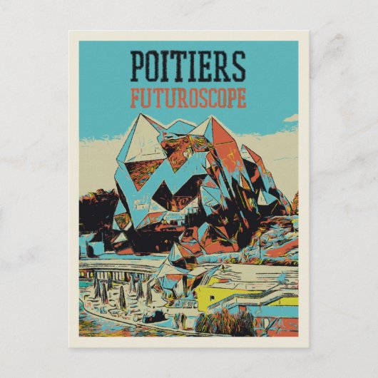 Poitiers France uitzicht van het futuroscope-attra Briefkaart (Voorkant)