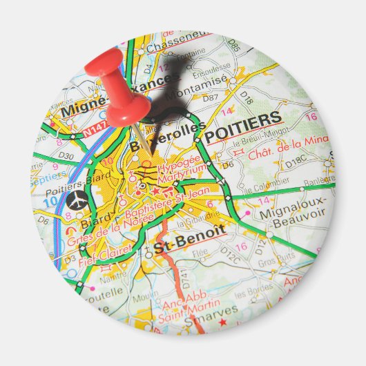 Poitiers, Frankrijk Magneet (Voorkant)