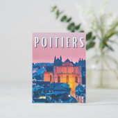 Poitiers Photo Vintage Briefkaart (Staand voorkant)