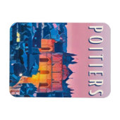 Poitiers Photo Vintage Magneet (Horizontaal)