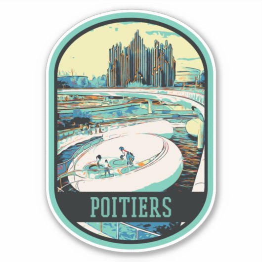 Poitiers science park futuroscope Frankrijk Sticker (Voorkant)