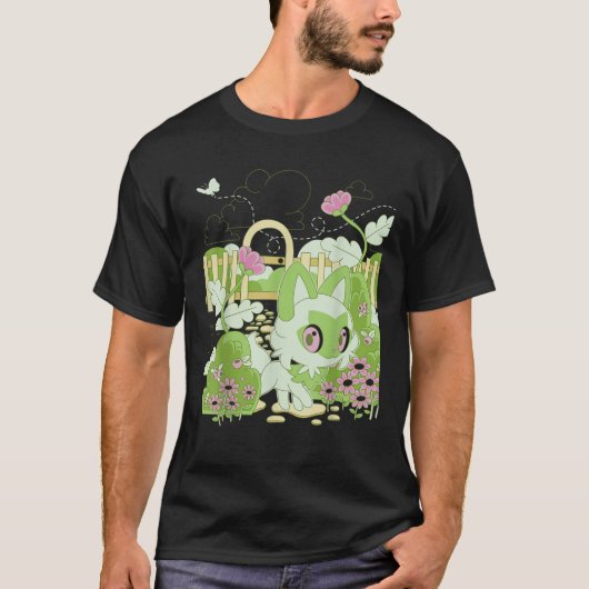 Pok mon Sprigatito-Natuur T-shirt (Voorkant)