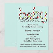 Poka Dot Baby shower Uitnodiging (Voorkant / Achterkant)