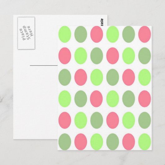 POKA DOT BRIEFKAART (Voorkant / Achterkant)