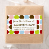  poka Dot Canning/Kitchen Labels uit 1950 (Insitu)