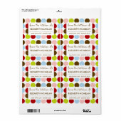  poka Dot Canning/Kitchen Labels uit 1950 (Full Sheet)