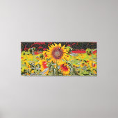 Poka-dot Sunflower Canvas Afdruk (Voorkant)