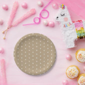 Poka Dots Lace Kraft Custom Party Papieren Bordje (Feest)