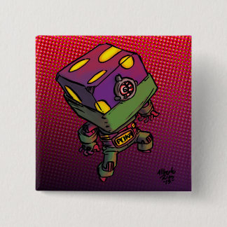 Poka Vierkante Button 5,1 Cm