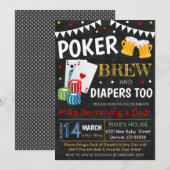 Poke & Beer Baby shower Uitnodiging (Voorkant / Achterkant)