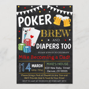 Poke & Beer Baby shower Uitnodiging