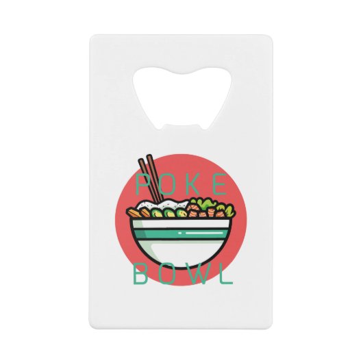 Poke Bowl Creditkaart Flessenopener (Voorkant)