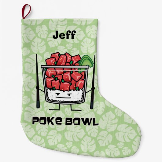 Poke bowl Hawaii ruw vissla, aku Grote Kerstsok (Voorkant)