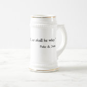 Poke en Snot "Wie zal dat doen, wie ook." Bierpul (Voorkant rechts)