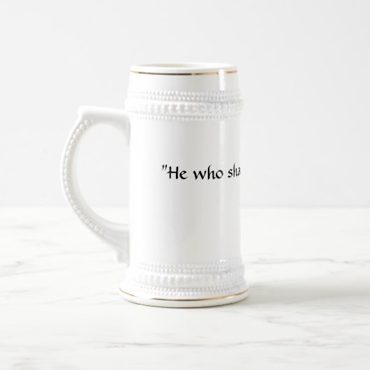 Poke en Snot "Wie zal dat doen, wie ook." Bierpul (Links)